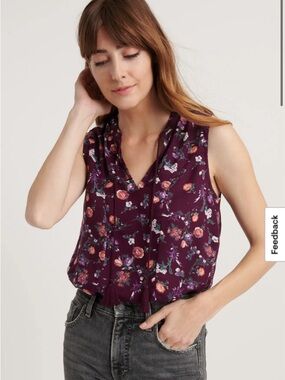 Brand new lucky brand small Floral Sleeveless Top - Purple